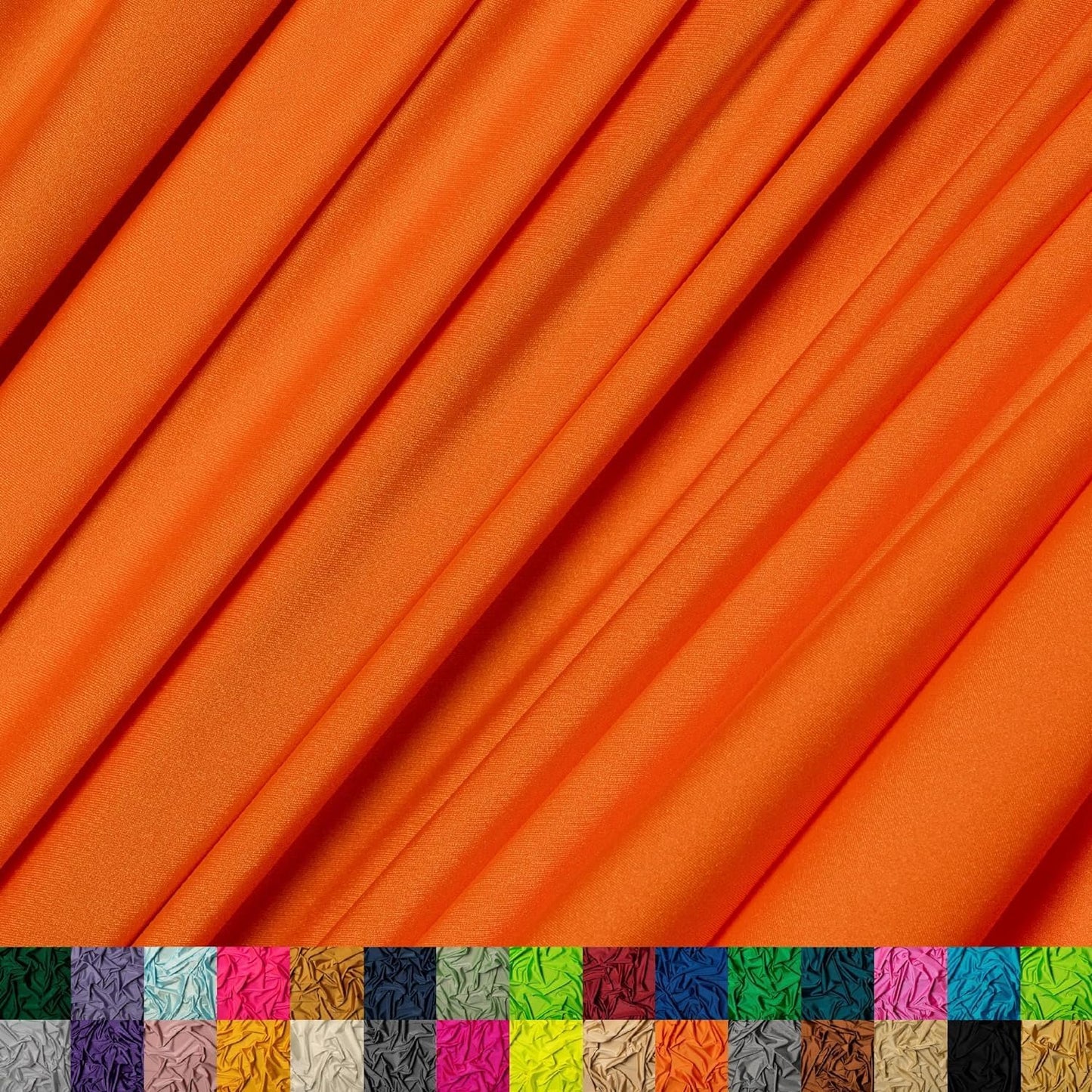 Nylon Spandex Fabric for Swimwear and Active Wear - Neon Orange