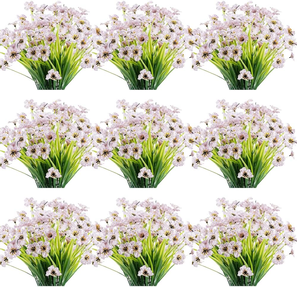 30 Bundles Artificial Flowers Outdoor UV Resistant No Fade Decor