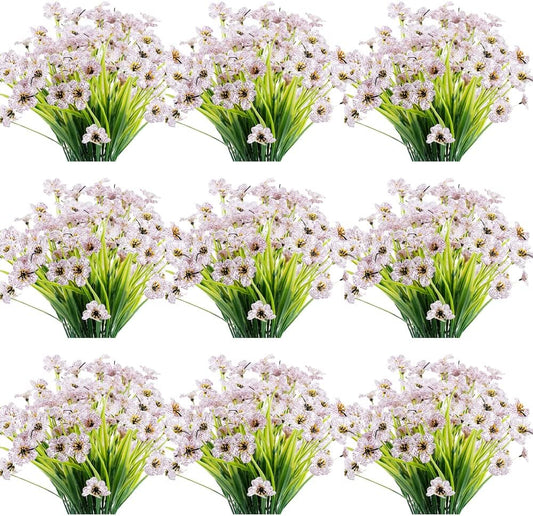 30 Bundles Artificial Flowers Outdoor UV Resistant No Fade Decor