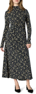 Fit and Flare Long-Sleeved Short Maxi Dress - Demi's Pick Women's