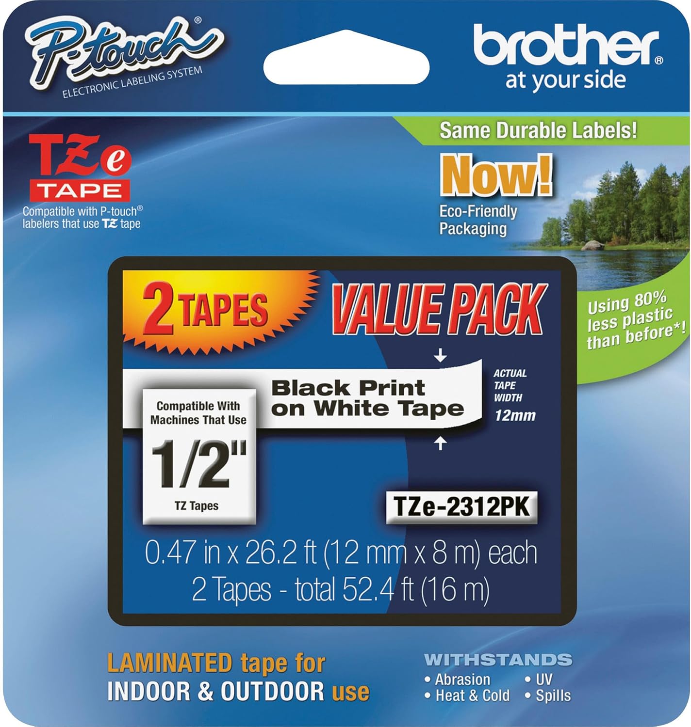 Brother Genuine TZe-231 2 Pack Tape - Durable, Long-lasting Labeling