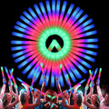 LED Foam Glow Sticks 107 PCS Party Pack - Bright 3-Color Flashing