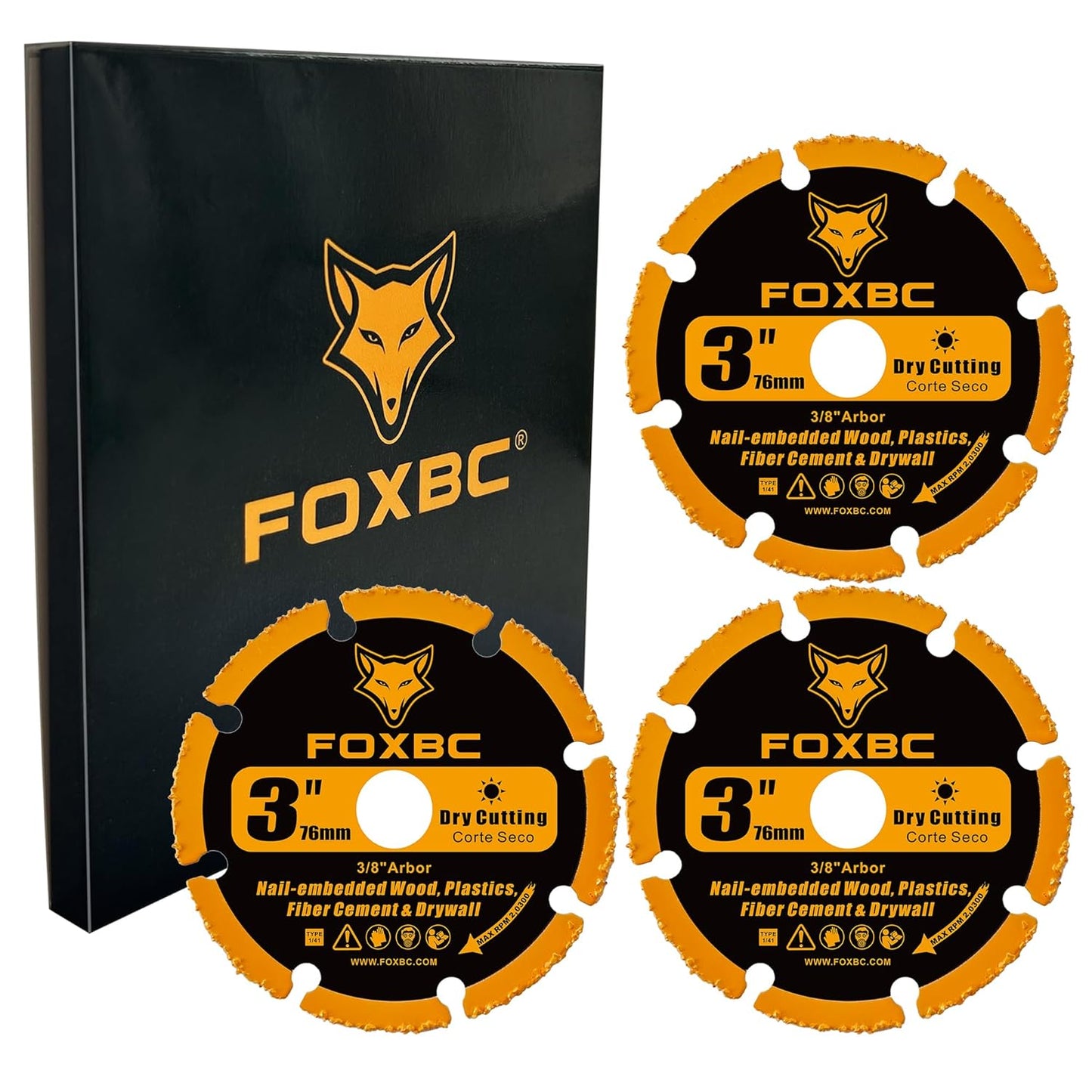 FOXBC Carbide Grit Cut Off Disc, 3 - Versatile Cutting Power!