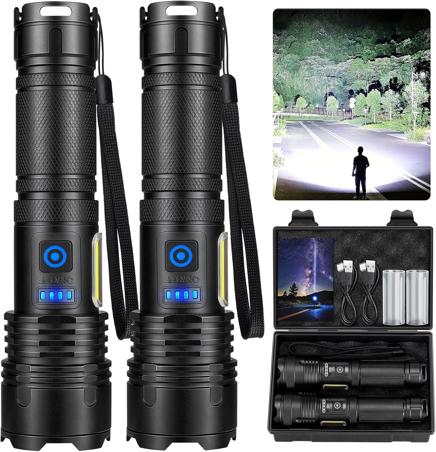 Cinlinso Super Bright LED Flashlights Duo