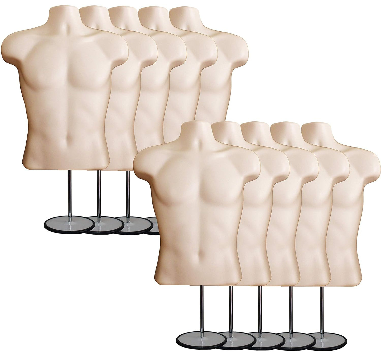 DisplayTown Male Mannequin Torso for Clothing Display and Design