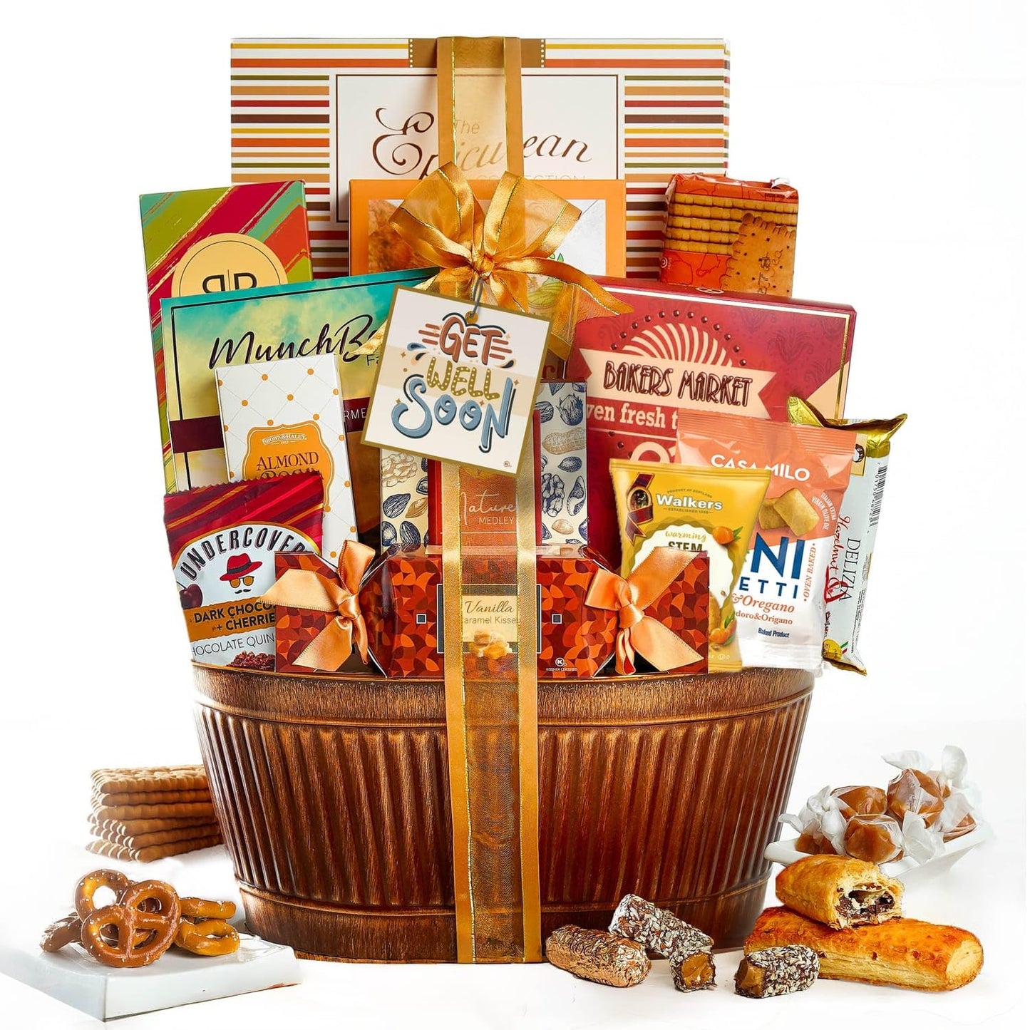 Gourmet Get Well Basket Care Package with Snacks for Everyone