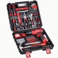 Tool Set - 8V Cordless Drill Kit 132 Piece Box for DIY Homeowners