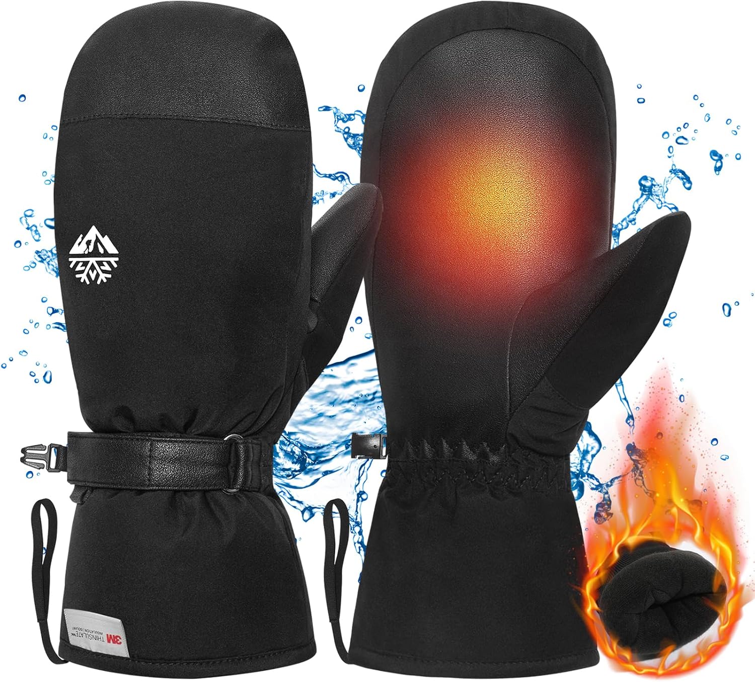 Pixel Panda Waterproof Ski Gloves - Warm & Windproof