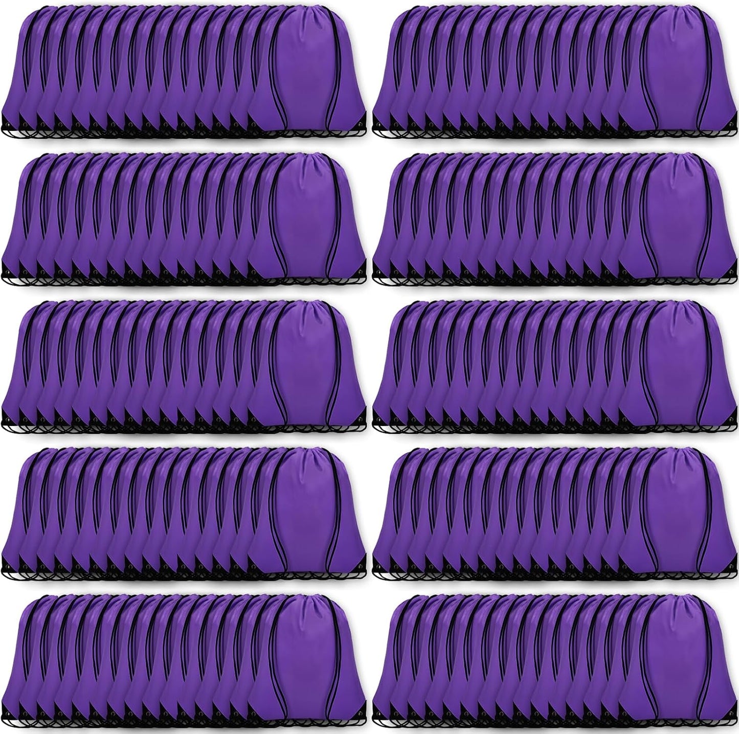 150Pcs Drawstring Backpack Bulk Cinch Sackpack for Gym Trips