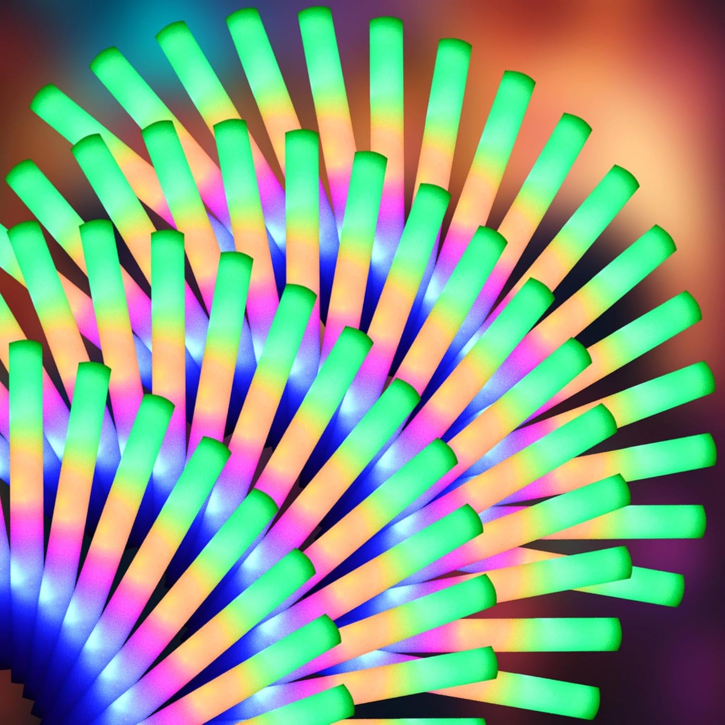 120Pcs Foam Glow Sticks for Parties, Weddings, and Raves
