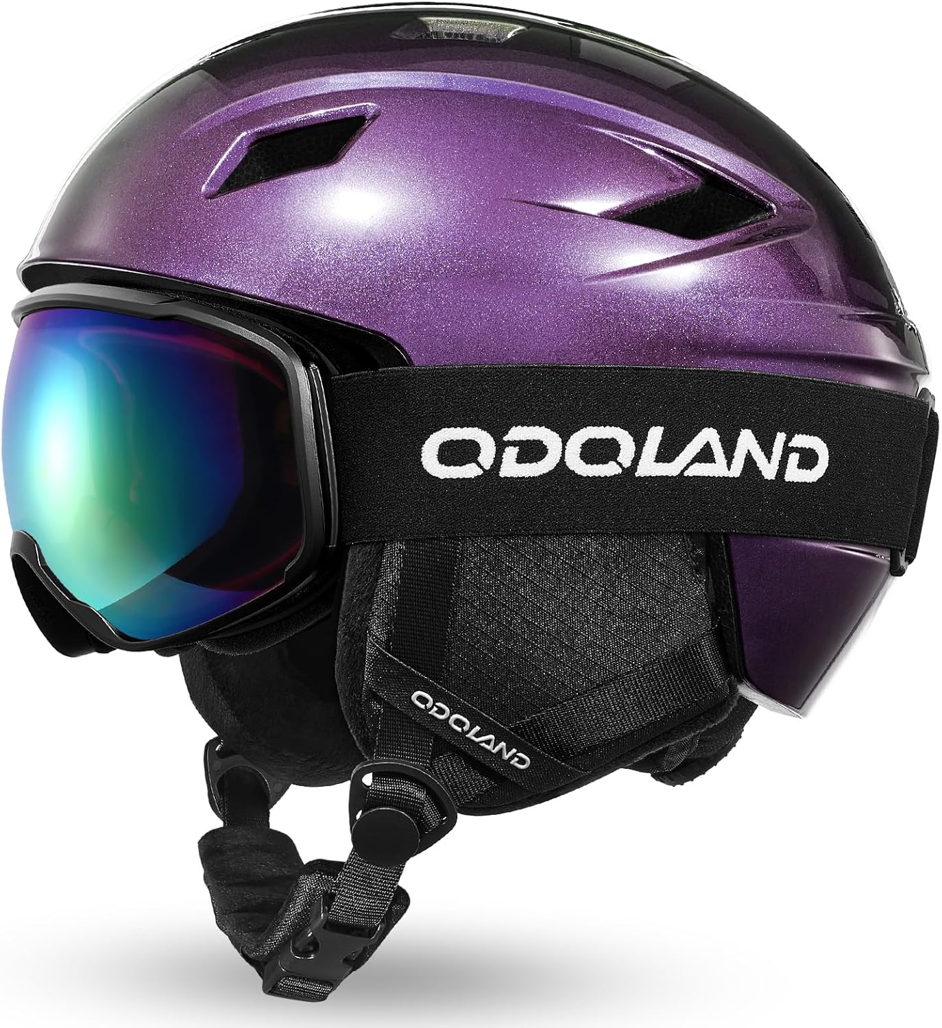 Odoland Ski Helmet and Goggles Set for Ultimate Snow Sports Safety