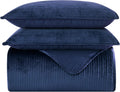 Elegant Comfort Luxury Velvet Quilt Set, 3PC Full - Ultra Soft Quilt