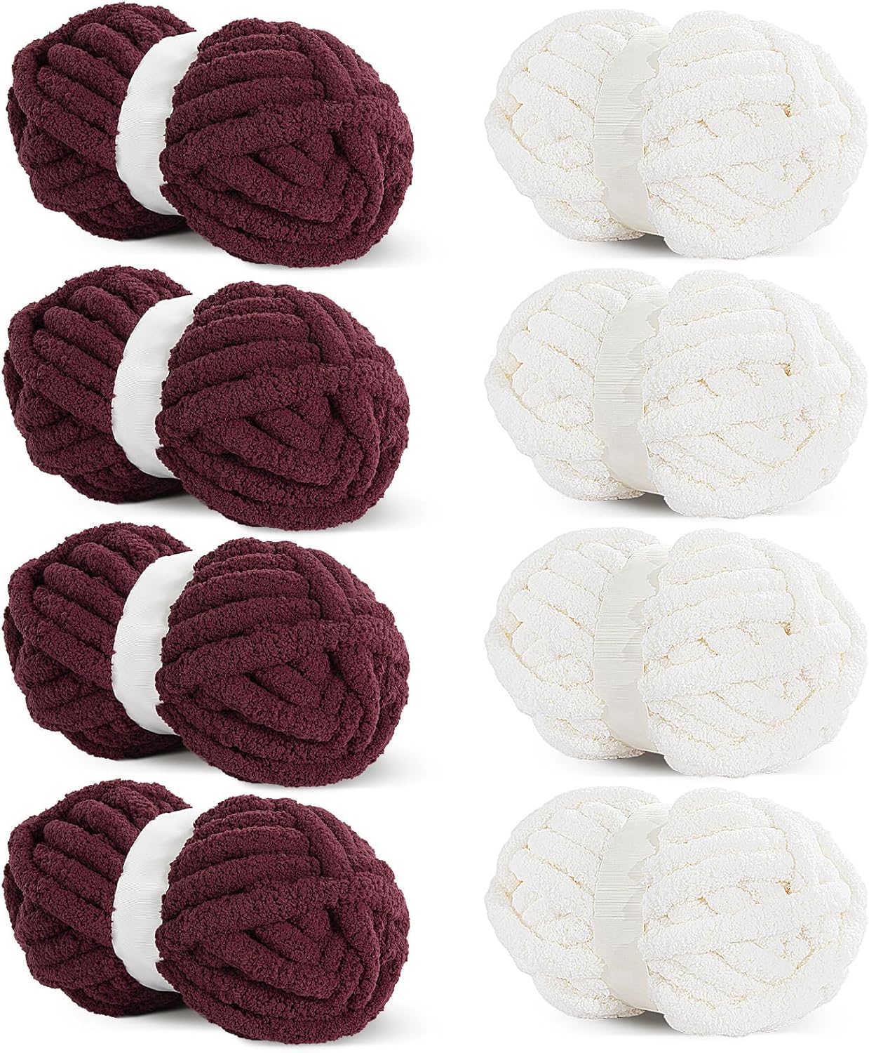 HOMBYS 8 Pack Assorted Chunky Yarn for Cozy Knitting Projects