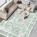 Vhong Boho Area Rug Sage Green 57 - Washable, Non Slip Comfort