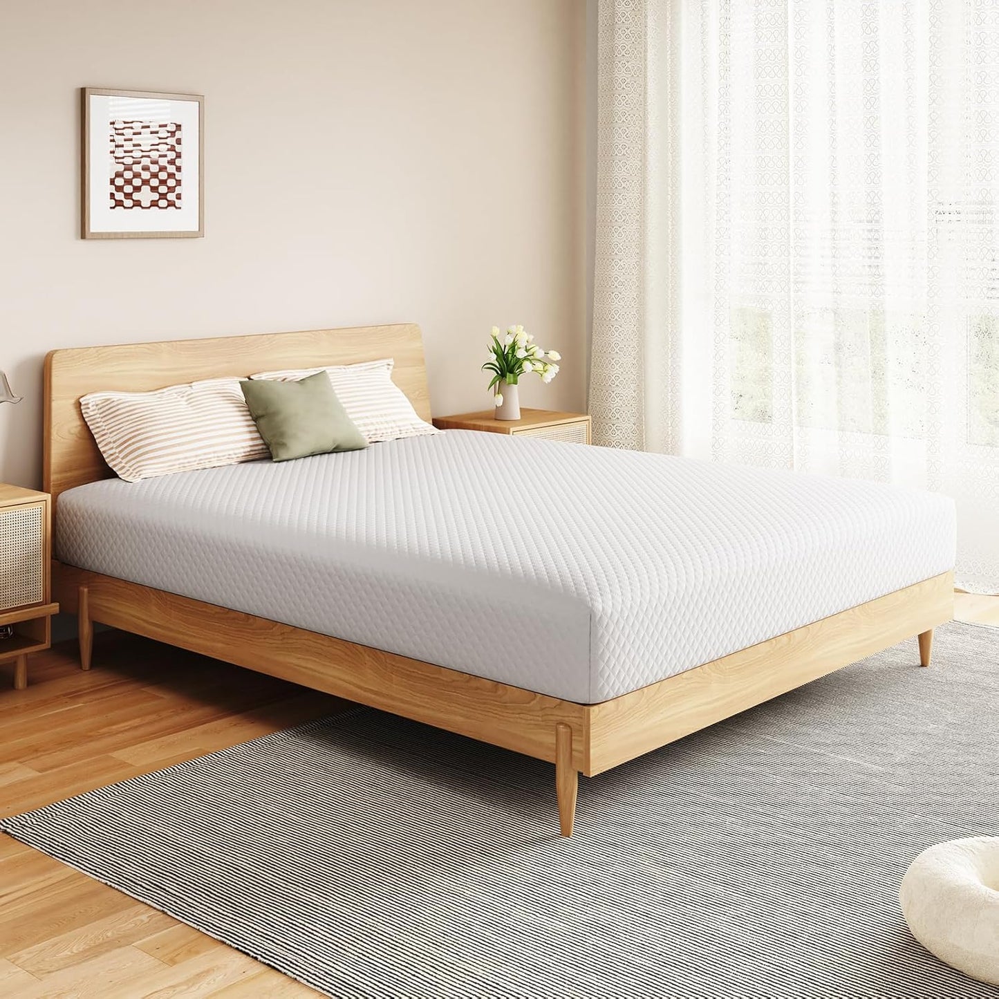 8 Inch Full Size Mattress for Comfort Sleep and Pressure Relief