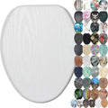 Wooden Toilet Seat with Soft Close Elongated - Decorative Quiet Close
