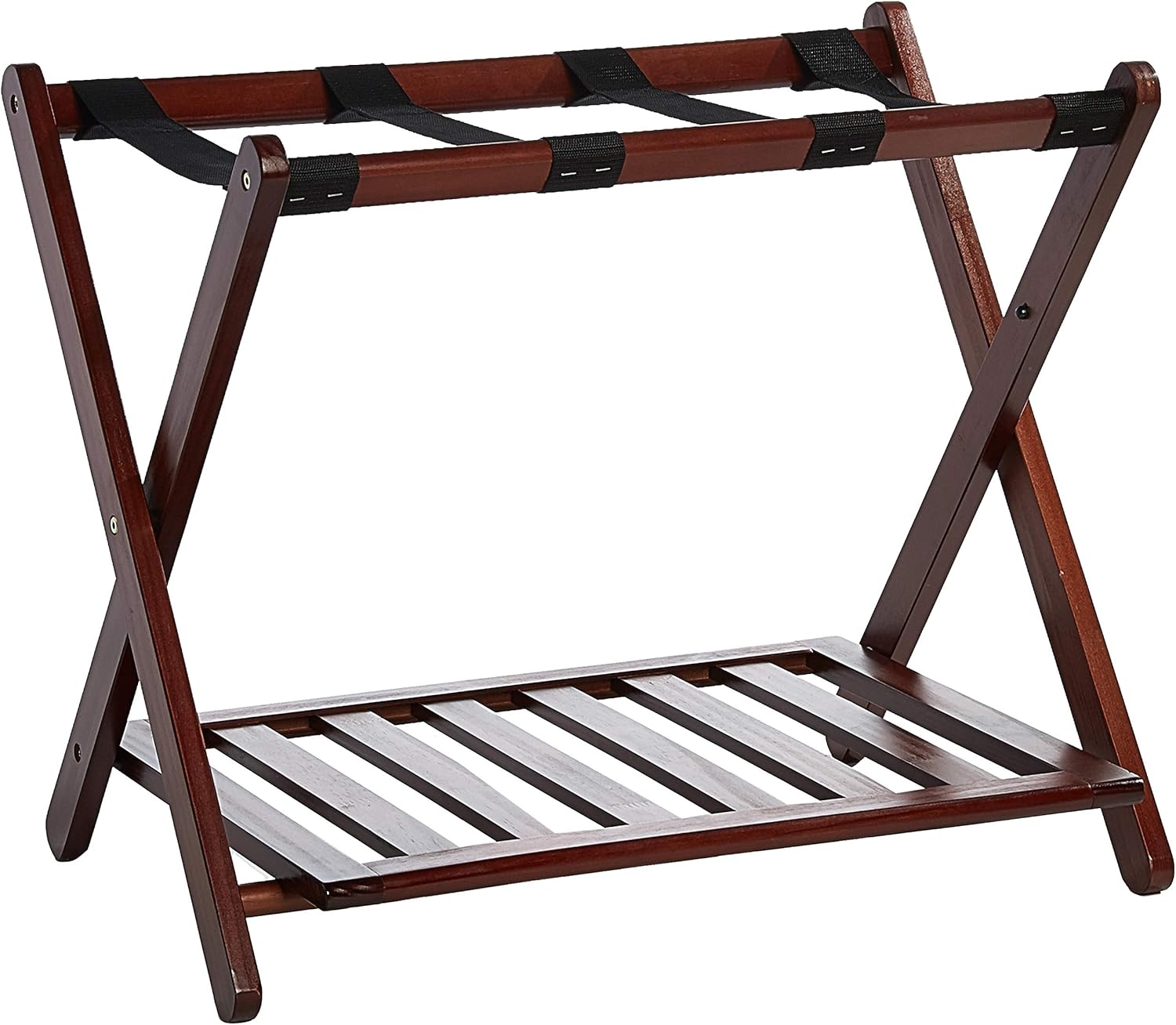 Casual Home Luggage Rack: Stylish Solid Wood Storage Solution
