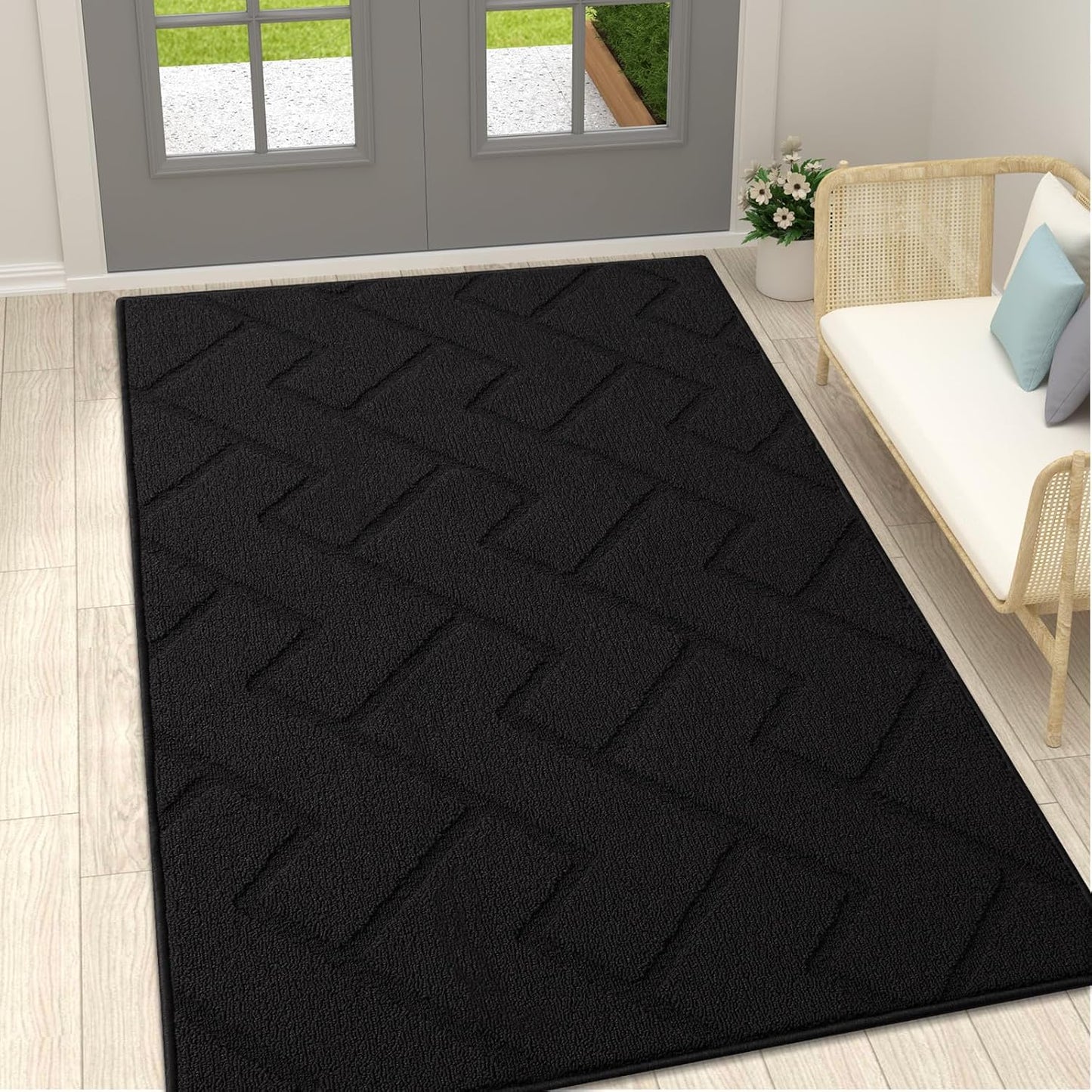 OLANLY Indoor Door Mat 59x35 Dirt Resistant and Absorbent