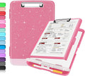 Glitter Clipboard with Storage 8.5x11 - High Capacity Organizer