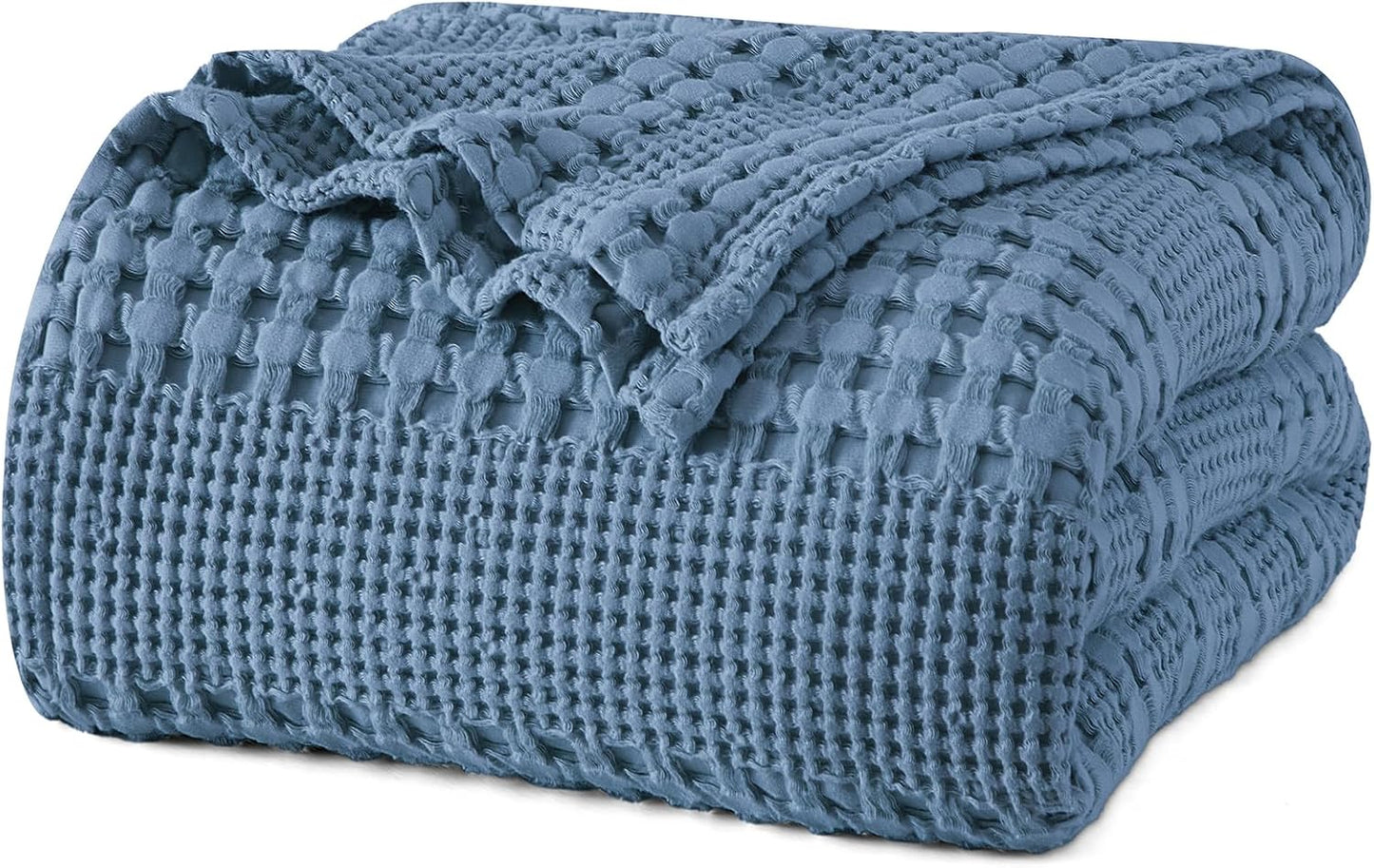PHF 100% Cotton Waffle Weave Blanket for All-Season Comfort