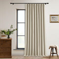 Pinch Pleated Blackout Curtains 60x96 in Taupe - Luxurious Linen Blend