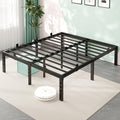 Nelaukoko Queen Bed Frame 14 in Metal Platform Bed - Storage Friendly