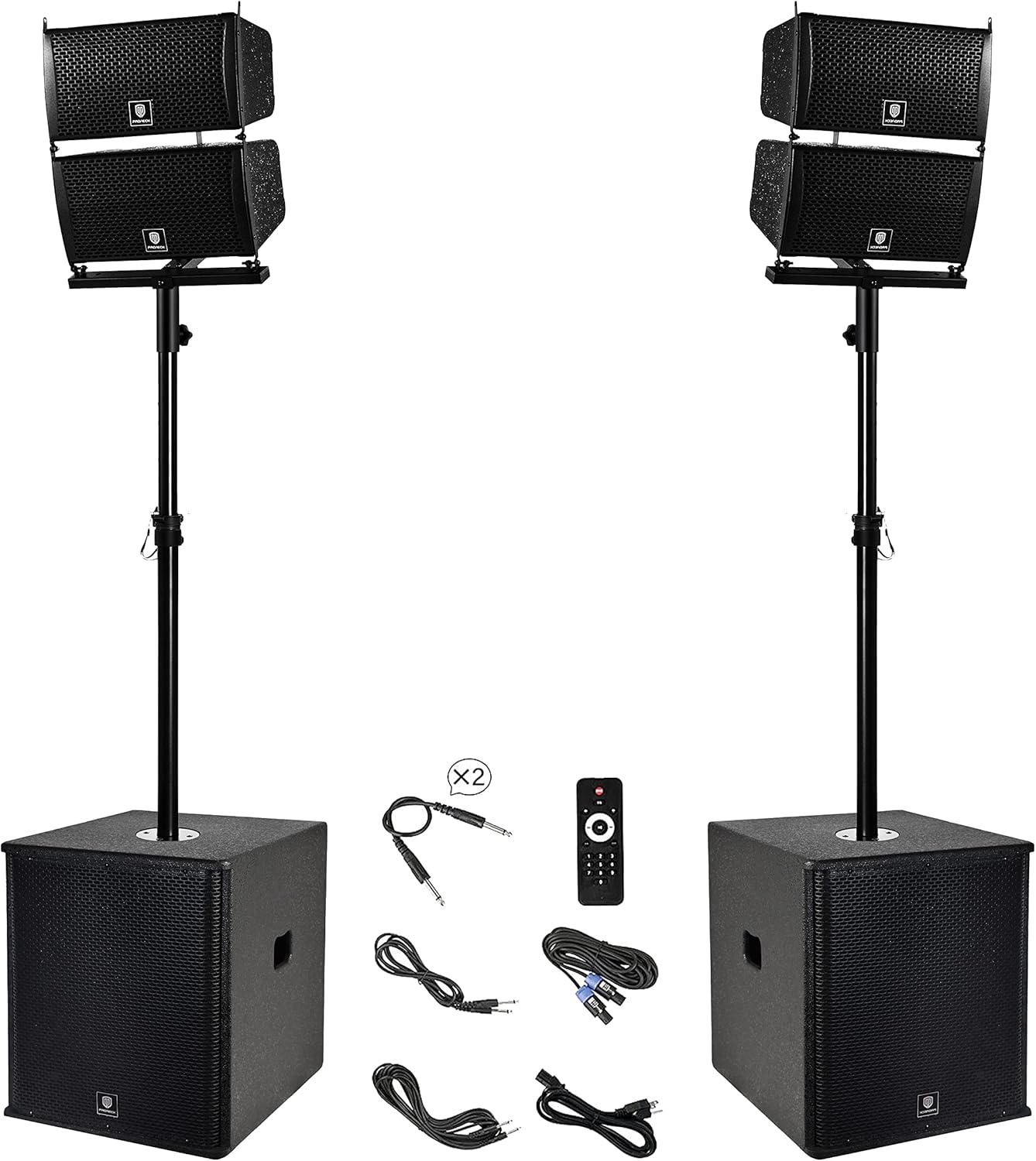 PRORECK Club 6000 PA Speaker System Combo for Events and Parties