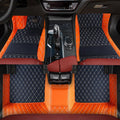 Custom Car Floor Mats Full Coverage Orange and Black - Personalized