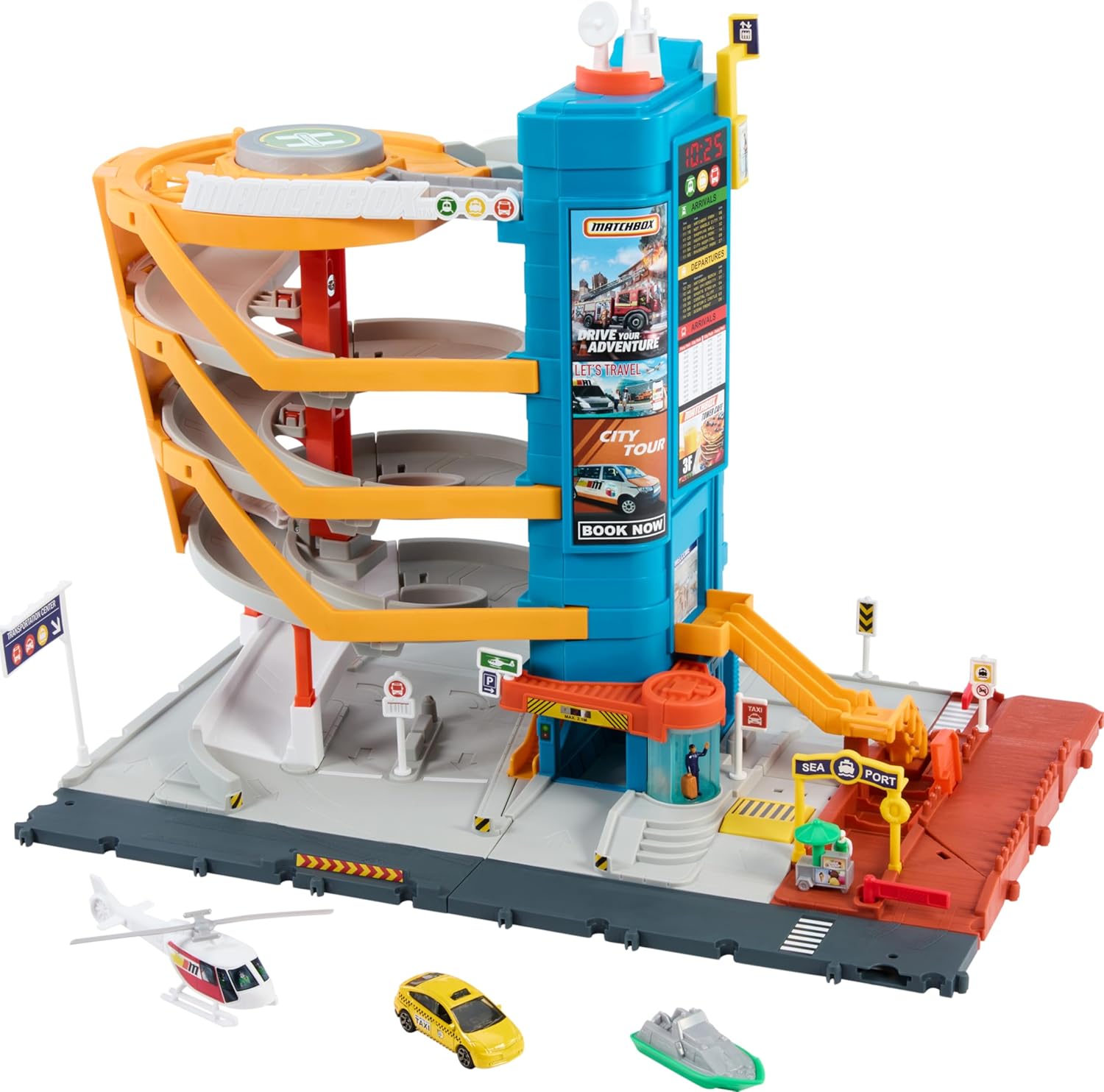 Matchbox Toy Vehicles Transportation Center with 5 Levels Fun