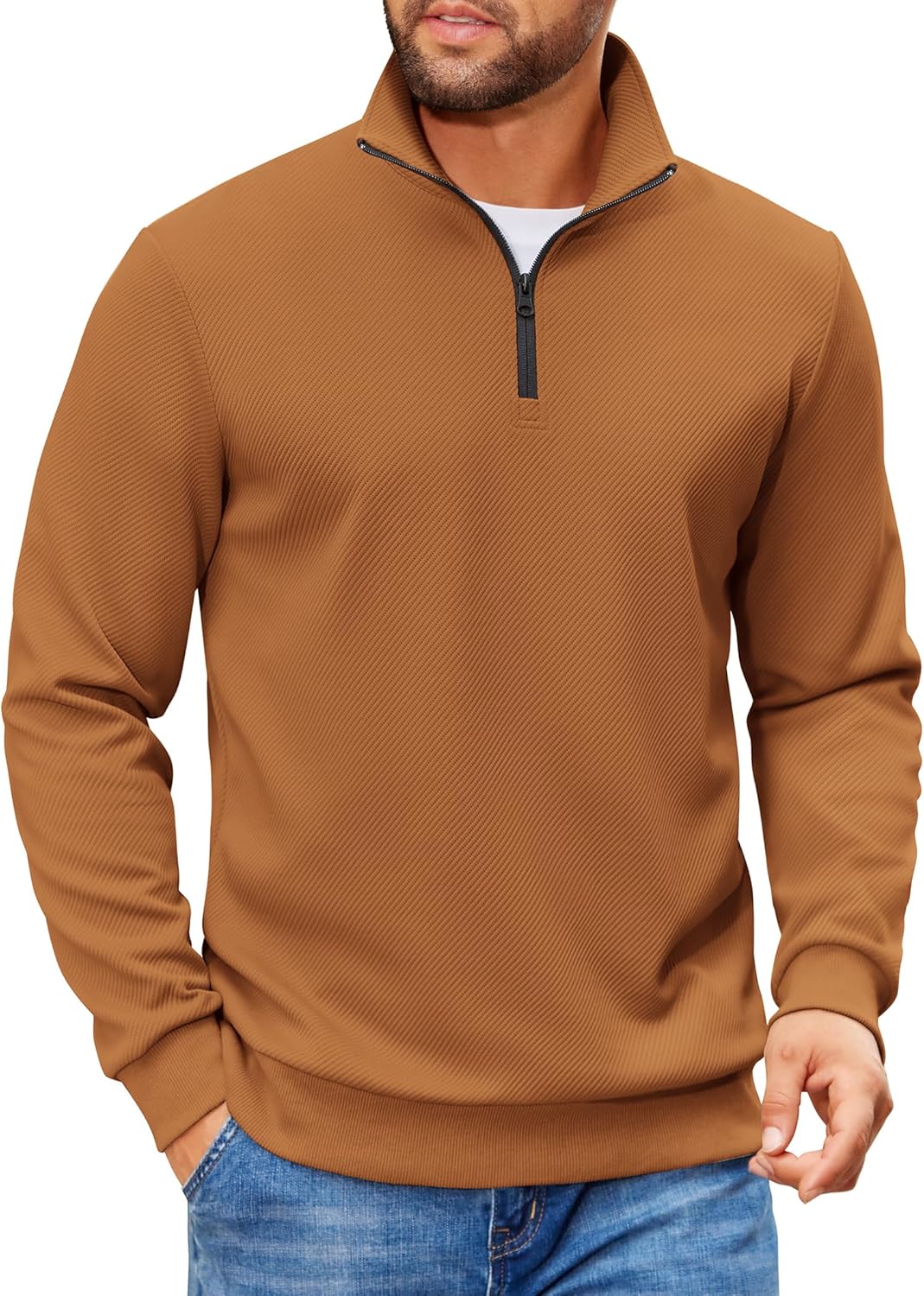 COOFANDY Mens Quarter Zip Pullover Sweatshirt for All Occasions