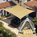 Heavy Duty 45 ft x 48 ft Beige Sun Shade Sail - Commercial Grade UPF50
