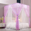 Double-Purple Princess Bed Canopy Curtain 59in x 82in x 82in - Double