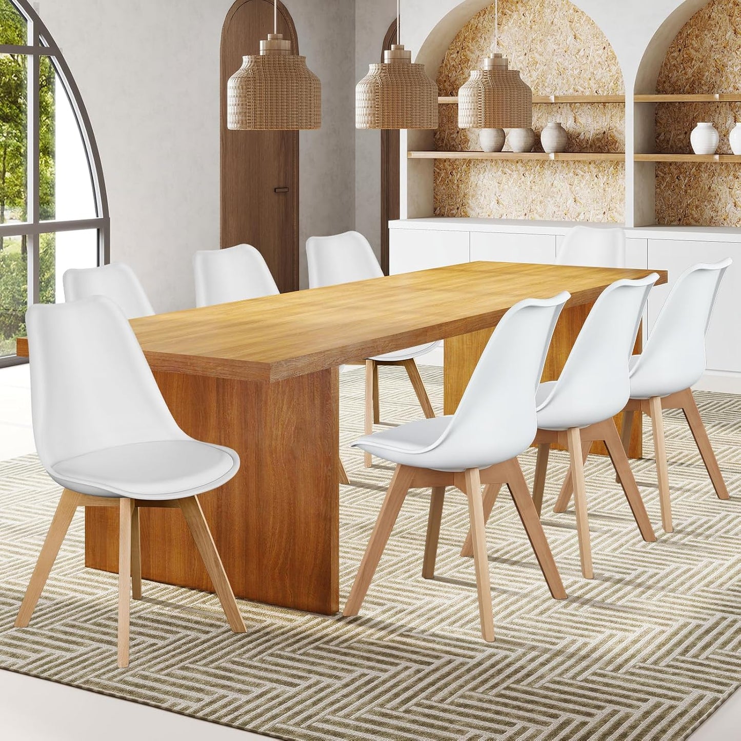 Mid Century Modern Dining Chairs Set of 8 for Kitchen Use