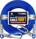 Tie Out Cable for Dogs Up to 300lbs - 100ft Heavy Duty Lead