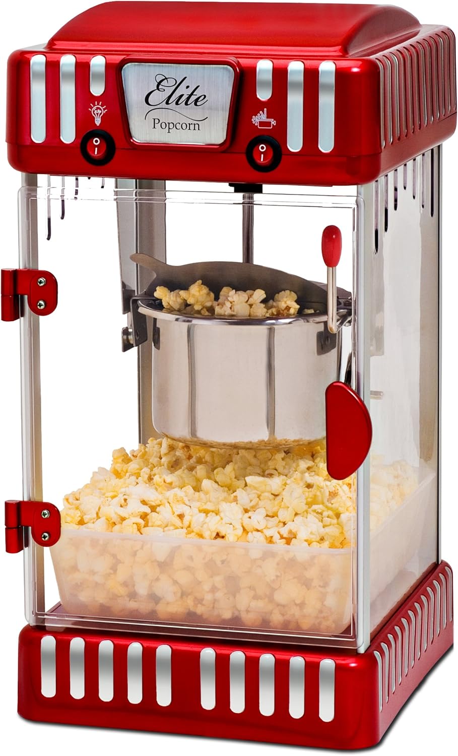 Elite Gourmet Retro Popcorn Popper - Movie Theater Butter Taste!