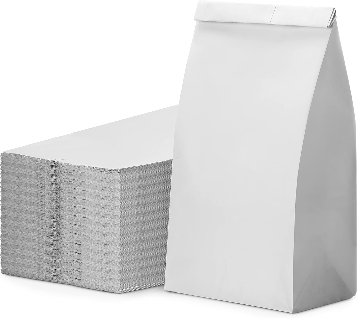 Culinware Kraft Paper Bags - Durable White for Snacks and Lunch