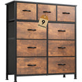 DWVO Fabric Storage Tower with 9 Drawers for Any Room