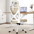 Ergonomic Office Chair White Beige - Mesh Desk & Gaming Chair
