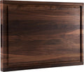 American Dark Walnut Wood Cutting Board 17x12 x1in - Reversible Juice