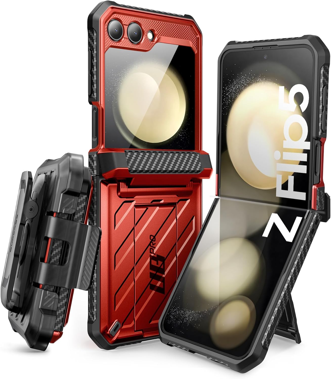 Rugged Protective Case for Samsung Galaxy Z Flip 5 with Stand