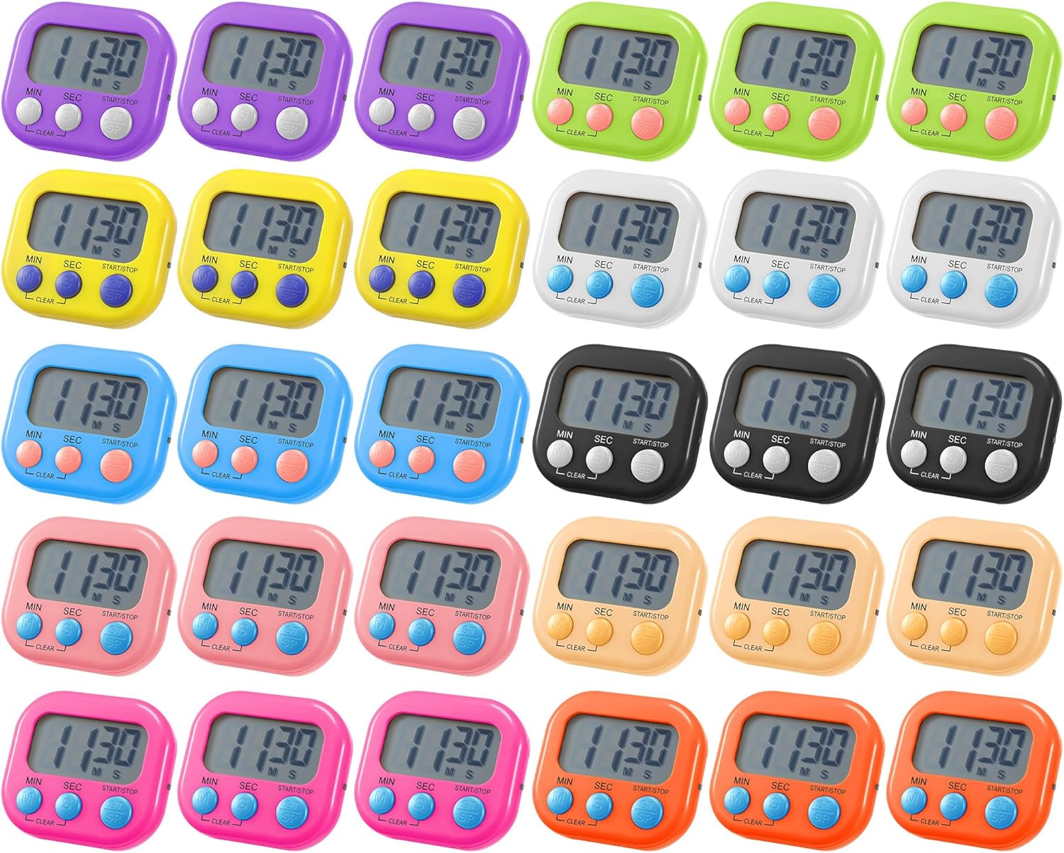 Magnetic Digital Timers for Classroom and Kitchen Use