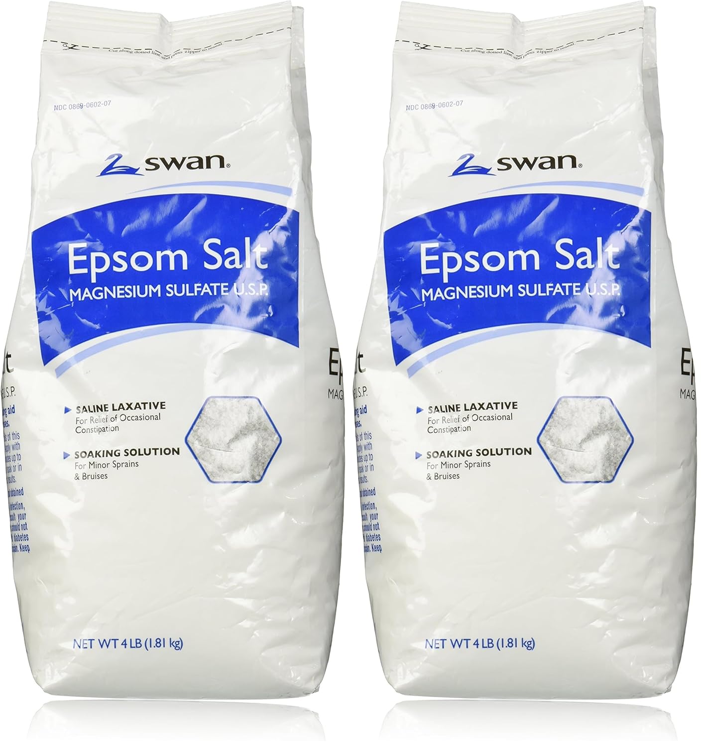 Swan Epsom Salt 4LB Pack of 2 for Relaxation and Relief