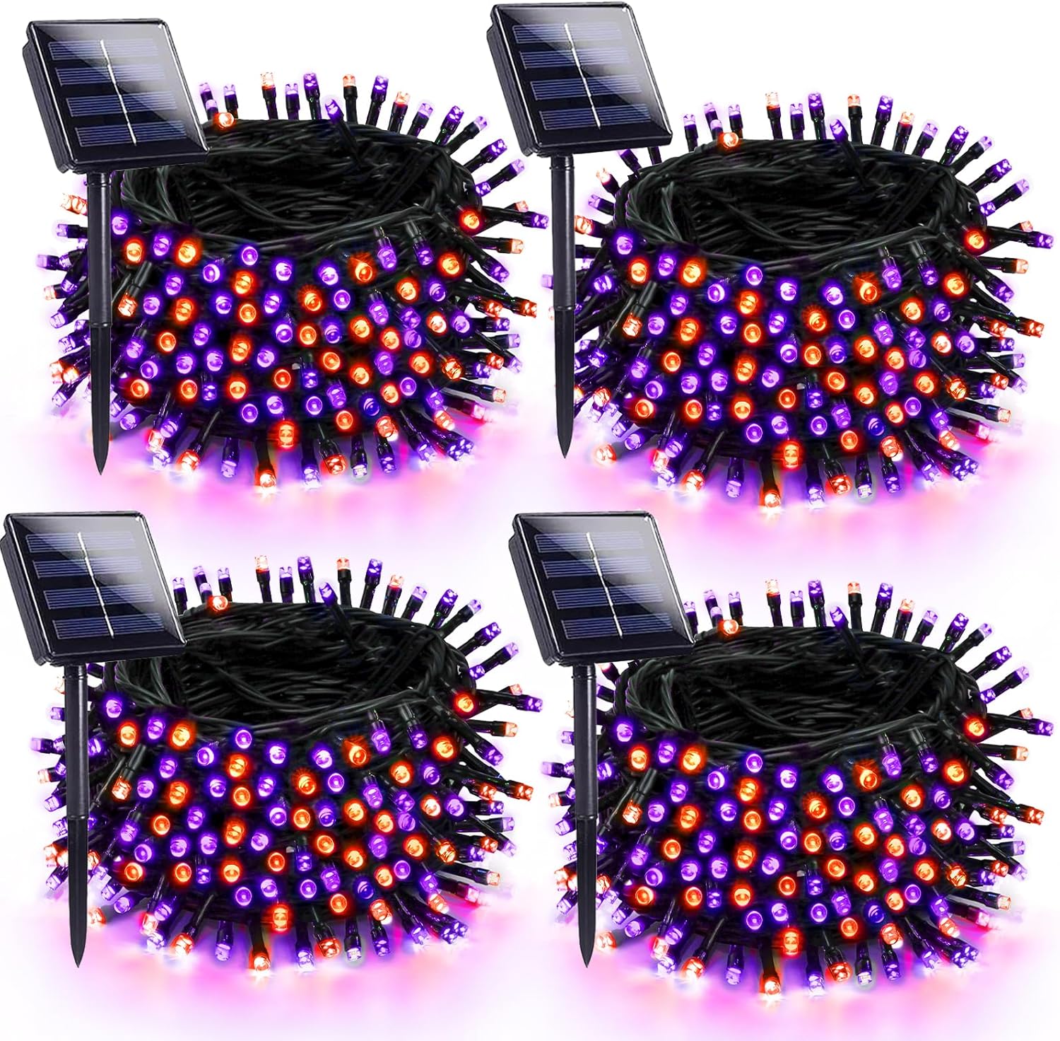 Halloween Solar Lights Outdoor Waterproof 320LED 4 Pack 180FT