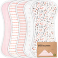 Organic Burp Cloths for Baby Boys and Girls - 5-Pack Super Absorbent