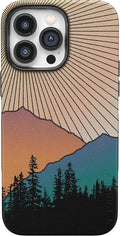 Casely iPhone 14 Pro Case Golden Hour Mountain Sunset - Bold