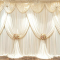 40ft x 10ft Wrinkle Free Champagne Wedding Backdrop Curtains - Smooth