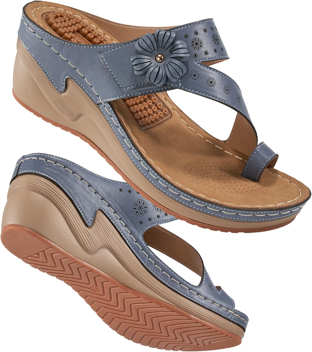 Comfortable Orthopedic Sandals for Women: Wedge Flip Flops