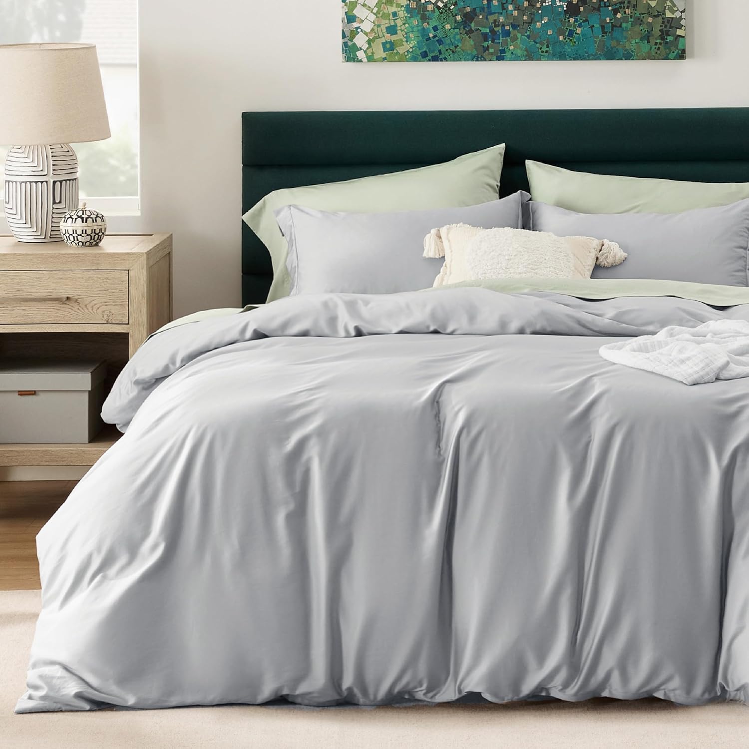 Bedsure Cooling Duvet Cover King Size for Hot Sleepers