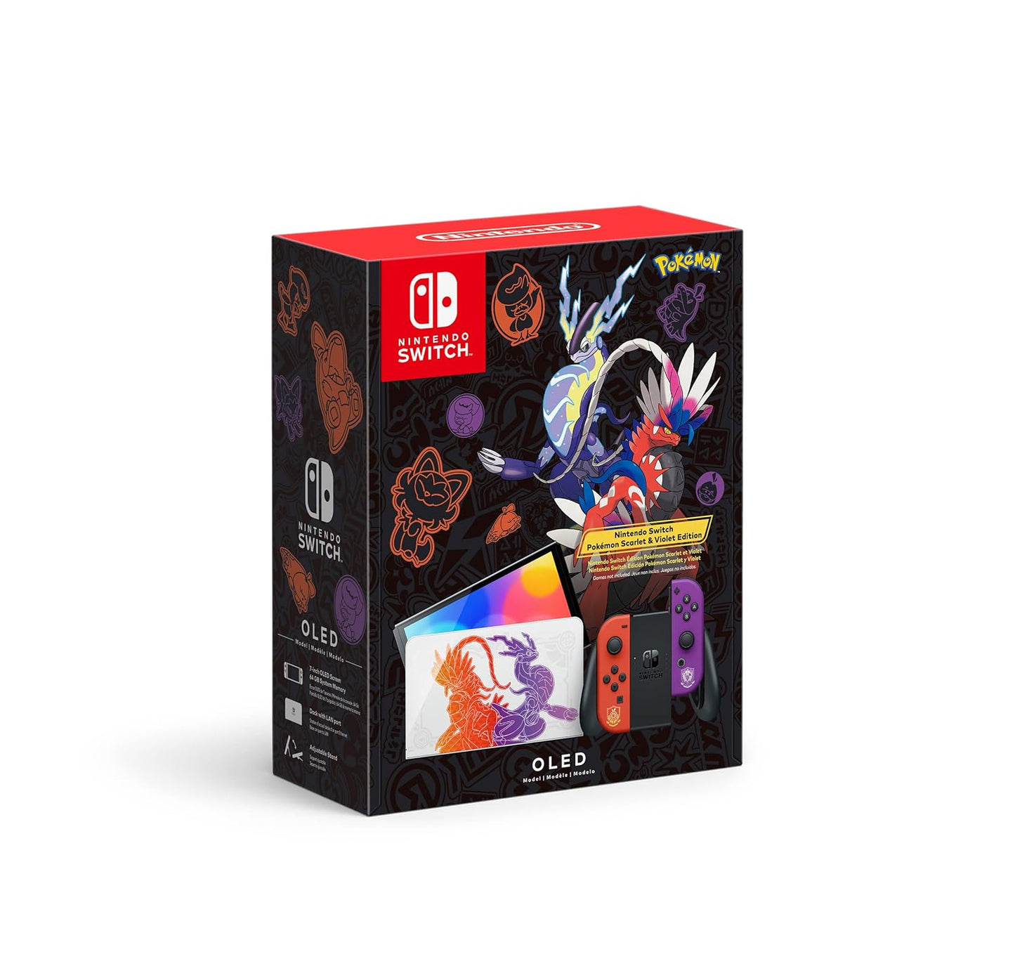Nintendo Switch OLED Model with Pokemon Scarlet & Violet Design