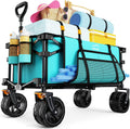 Collapsible Wagon Cart Heavy Duty Foldable - Folding Beach Wagon
